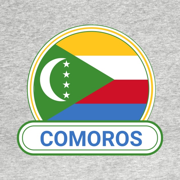 The Comoros Country Badge - The Comoros Flag by Yesteeyear